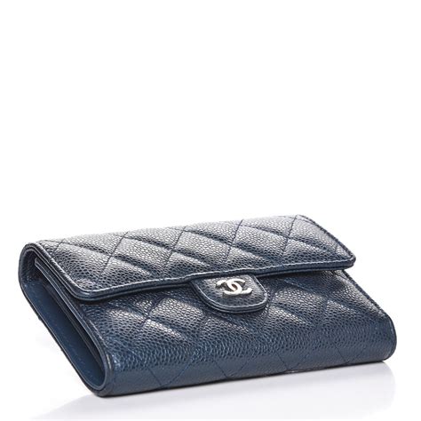 chanel dark blue wallet|authentic Chanel black wallet.